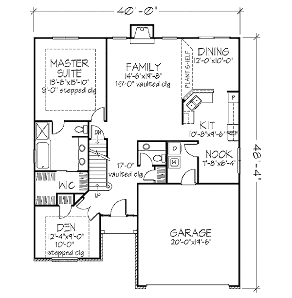 Traditional Floor Plan - Main Floor Plan #320-450