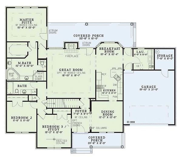 Dream House Plan - European Floor Plan - Main Floor Plan #17-293