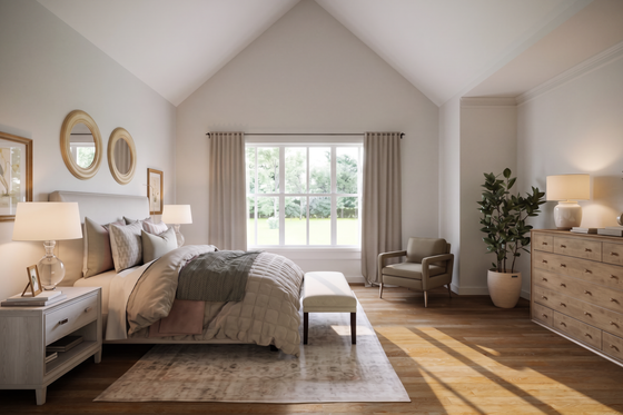 Interior - Master Bedroom for Farmhouse House Plan #1117-47 - 3 bed, 2.5 bath