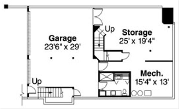 Home Plan - Craftsman Floor Plan - Lower Floor Plan #124-516