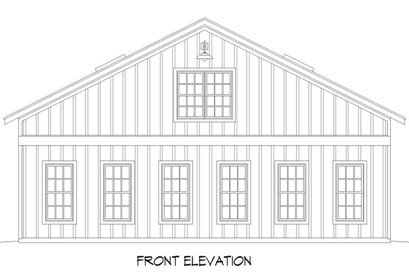 House Blueprint - Exterior - Front Elevation 3 for Southern House Plan #932-906, 0.5 bath