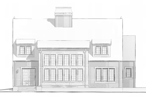 Exterior - Rear Elevation 2 for Modern House Plan #926-6 - 3 bed, 3.5 bath