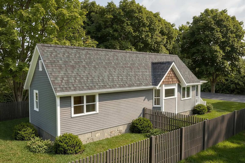 House Blueprint - Exterior - Rear Elevation for Cottage House Plan #79-104 - 2 bed, 1 bath