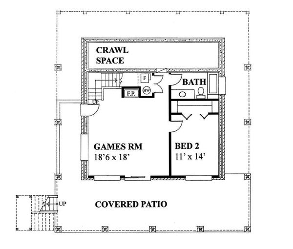 House Blueprint - Barndominium Floor Plan - Lower Floor Plan #118-172