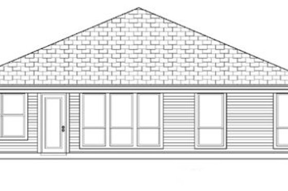Exterior - Rear Elevation for Traditional House Plan #84-324 - 3 bed, 2 bath
