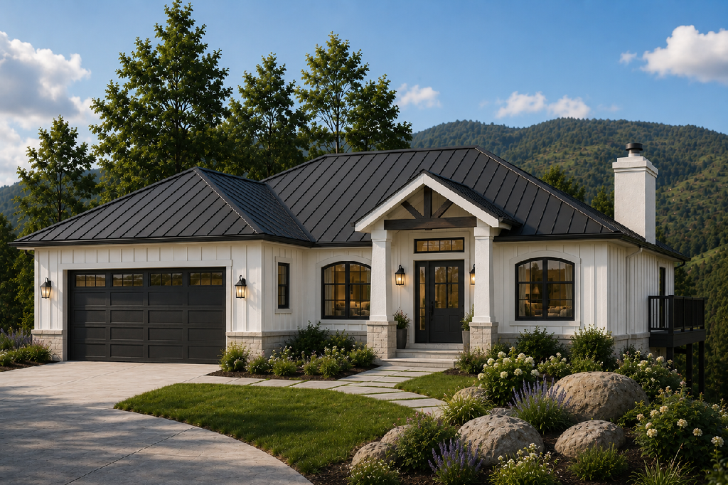 Exterior - Front Elevation 2 for Mediterranean House Plan #126-125 - 3 bed, 2 bath