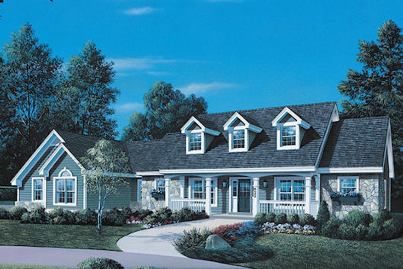 Home Plan - Country Exterior - Front Elevation Plan #57-323