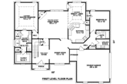 European Style House Plan - 4 Beds 3 Baths 2896 Sq/Ft Plan #81-1007 