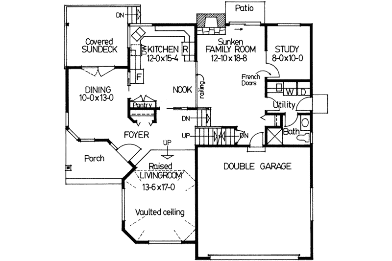 Home Plan - Floor Plan - Main Floor for European House Plan #126-115 - 3 bed, 3 bath