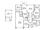 Traditional Style House Plan - 4 Beds 4.5 Baths 4001 Sq/Ft Plan #411-392 