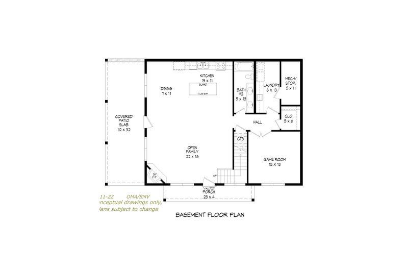 Dream House Plan - Floor Plan - Lower Floor for Country House Plan #932-584 - 4 bed, 3 bath