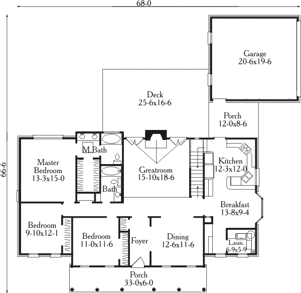 Home Plan - European Floor Plan - Main Floor Plan #406-174