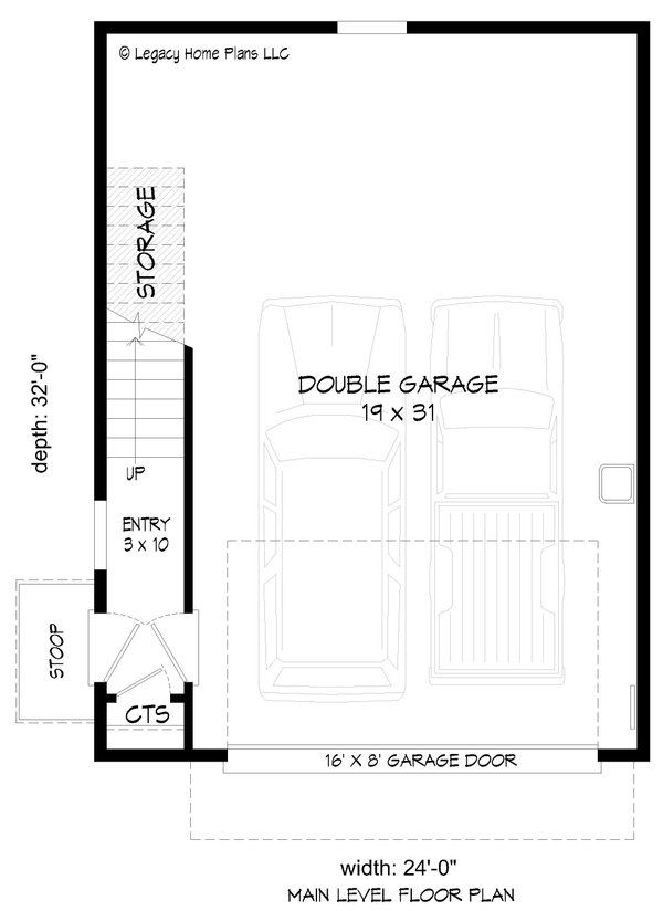 Contemporary Floor Plan - Main Floor Plan #932-932