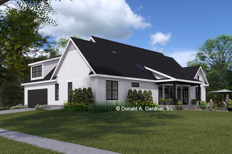 House Design - Exterior - Other Elevation 1 for Ranch House Plan #929-1191 - 4 bed, 2.5 bath