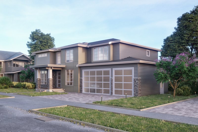 Architectural House Design - Contemporary Exterior - Front Elevation Plan #1066-14