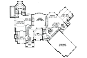 European Style House Plan - 4 Beds 4.5 Baths 4376 Sq/Ft Plan #54-111 
