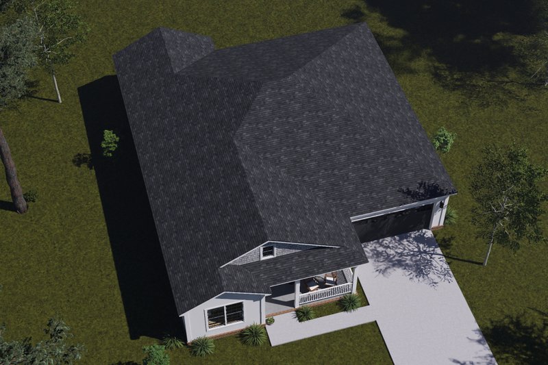 Architectural House Design - Exterior - Other Elevation 4 for Farmhouse House Plan #513-2428 - 4 bed, 2.5 bath