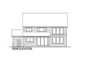Exterior - Rear Elevation for Contemporary House Plan #569-87 - 5 bed, 3 bath