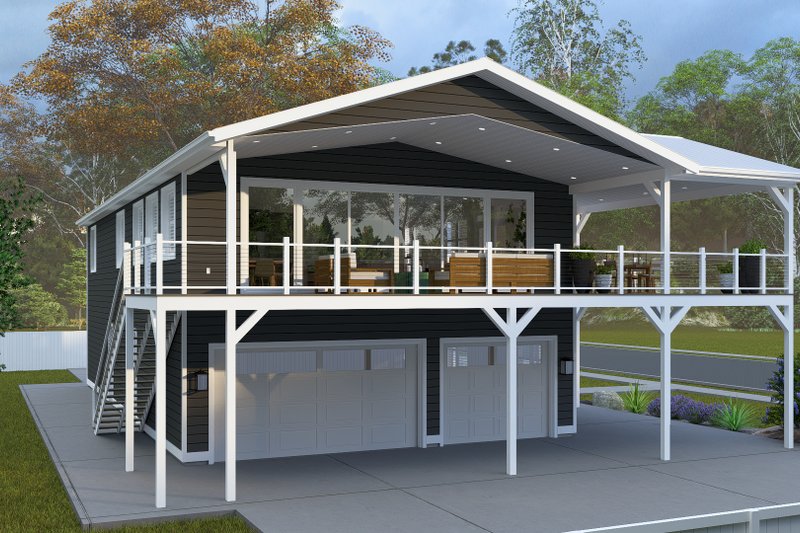 House Blueprint - Exterior - Other Elevation 2 for Barndominium House Plan #1060-377 - 3 bed, 3 bath