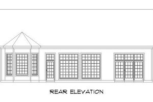 Exterior - Rear Elevation for Traditional House Plan #424-104 - 2 bed, 2 bath