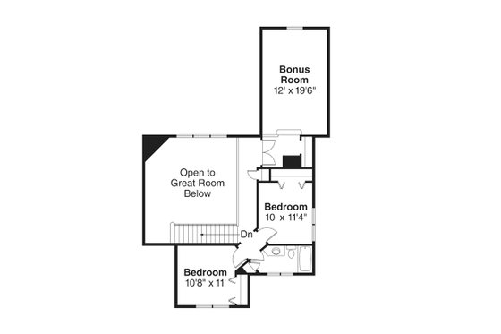 Floor Plan - Upper Floor for Country House Plan #124-1022 - 3 bed, 2.5 bath