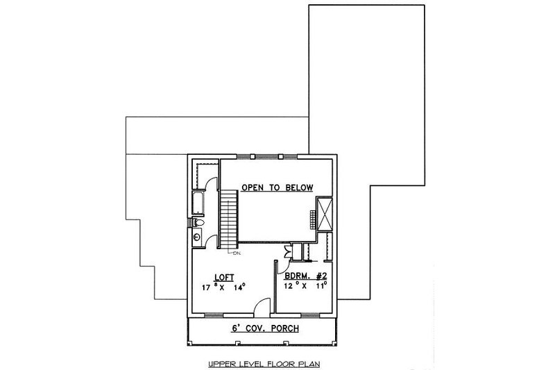 Home Plan - Floor Plan - Upper Floor for European House Plan #117-520 - 2 bed, 2.5 bath