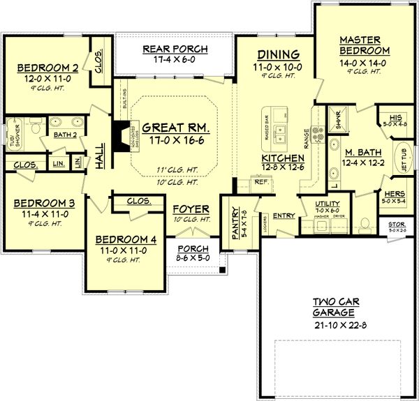 Traditional Floor Plan - Main Floor Plan #430-93