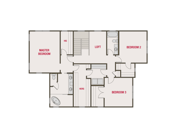 Farmhouse Floor Plan - Upper Floor Plan #461-59