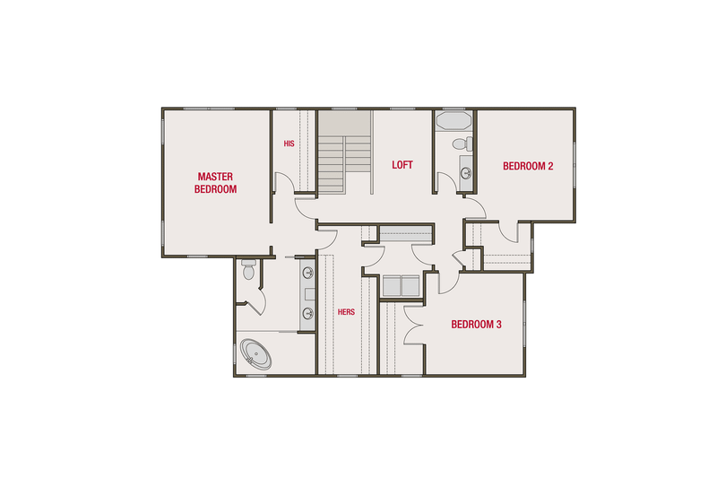 Dream House Plan - Floor Plan - Upper Floor for Farmhouse House Plan #461-59 - 4 bed, 3 bath