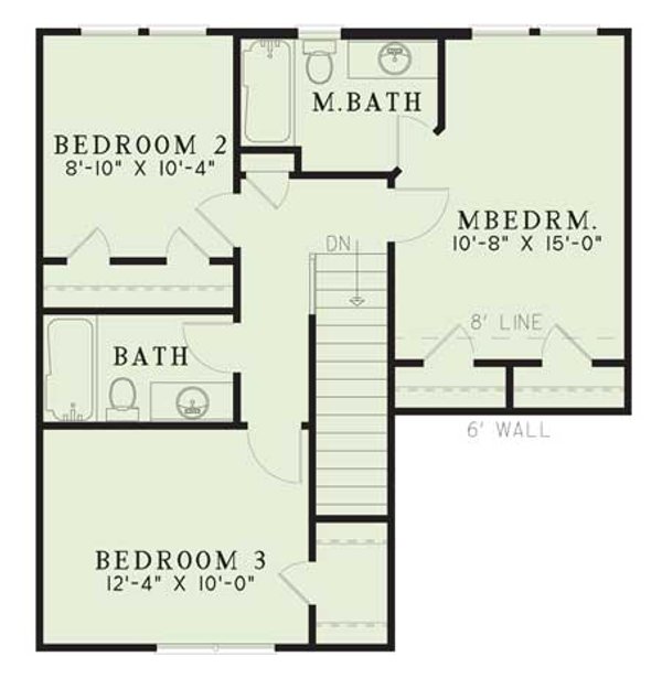 House Plan Design - Country Floor Plan - Upper Floor Plan #17-236