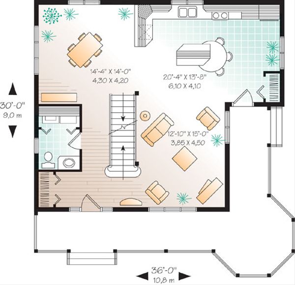 Architectural House Design - Farmhouse Floor Plan - Main Floor Plan #23-2170