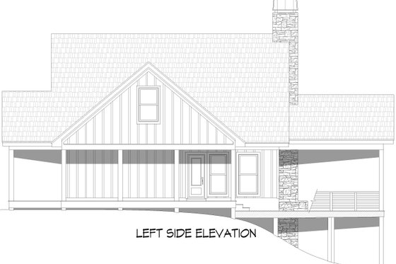 Exterior - Other Elevation 5 for Farmhouse House Plan #932-1137 - 3 bed, 2.5 bath