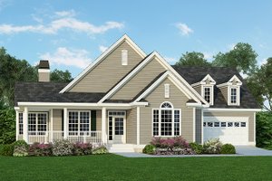 Country Exterior - Front Elevation Plan #929-623