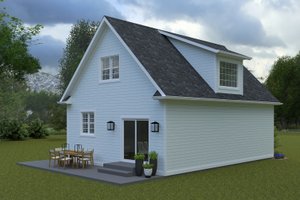 Exterior - Rear Elevation 1 for Farmhouse House Plan #1060-301 - 2 bed, 1.5 bath
