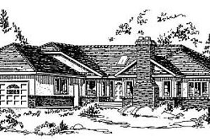 Traditional Exterior - Front Elevation Plan #18-103