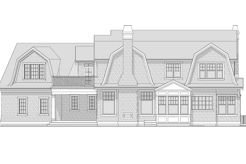 House Blueprint - Exterior - Front Elevation 8 for Beach House Plan #1114-17 - 3 bed, 3.5 bath