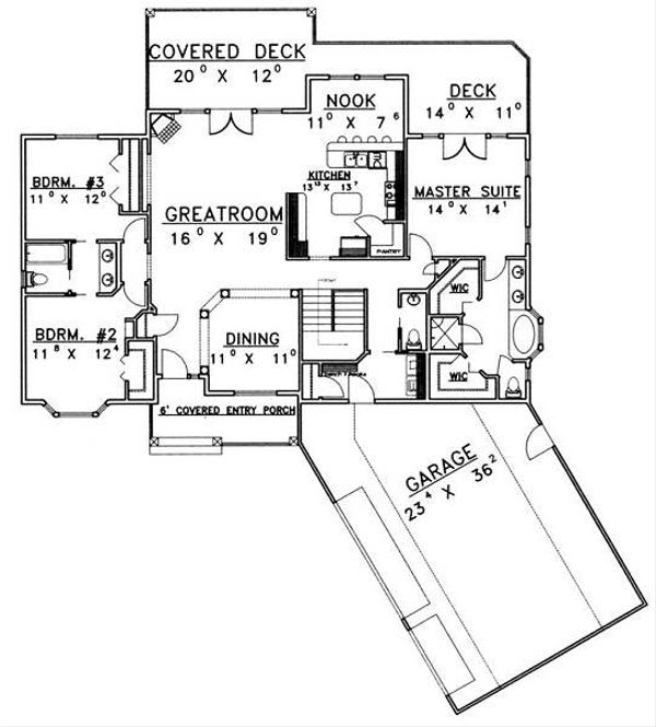 Dream House Plan - Country Floor Plan - Main Floor Plan #117-572