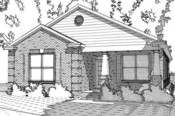 Exterior - Front Elevation for Craftsman House Plan #63-386 - 3 bed, 2 bath