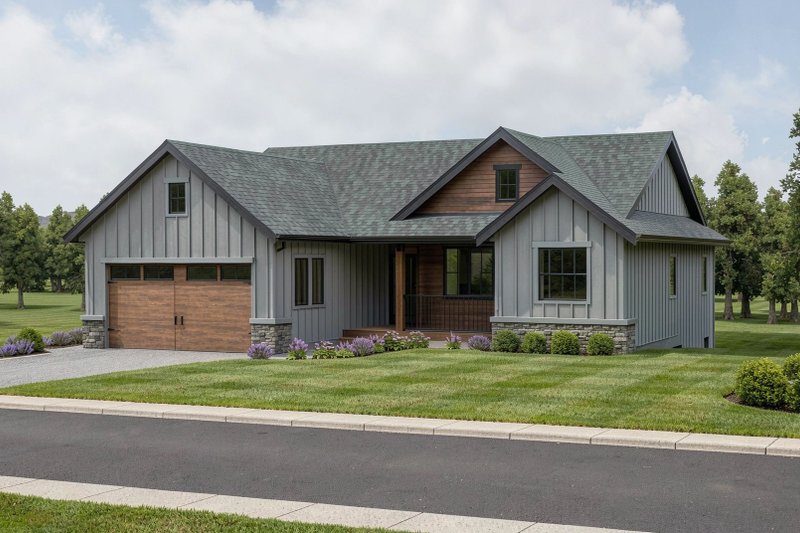 House Plan Design - Exterior - Front Elevation 3 for Farmhouse House Plan #1100-72 - 3 bed, 2 bath