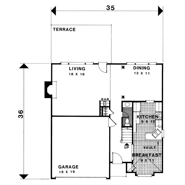 Traditional Floor Plan - Main Floor Plan #56-136
