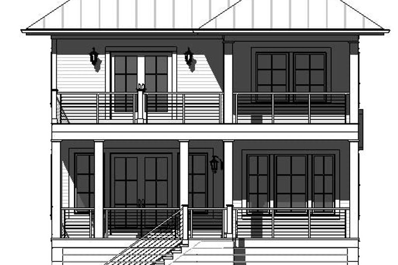 Dream House Plan - Exterior - Front Elevation 3 for Beach House Plan #901-166 - 3 bed, 3.5 bath