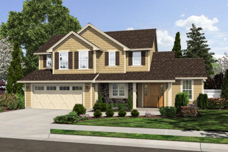 Traditional Style House Plan - 3 Beds 2.5 Baths 1569 Sq/Ft Plan #46-512