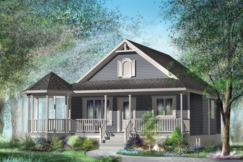 Country Style House Plan - 2 Beds 1 Baths 794 Sq/Ft Plan #25-4388