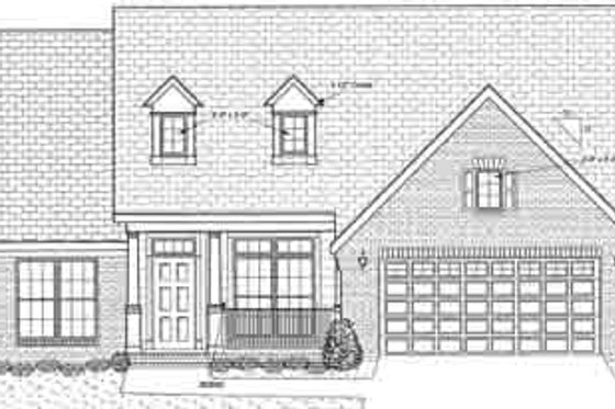 Exterior - Front Elevation for Cottage House Plan #20-1686 - 3 bed, 2 bath