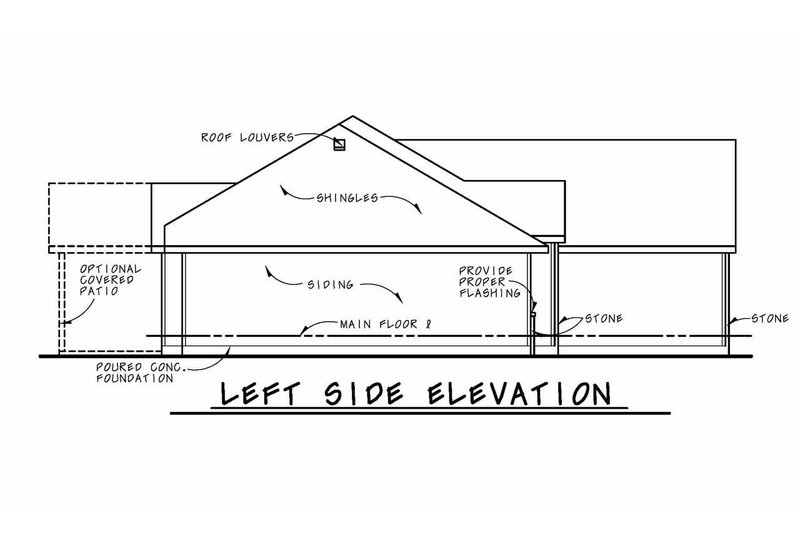 Dream House Plan - Exterior - Other Elevation for European House Plan #20-2072 - 3 bed, 2 bath