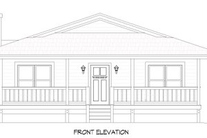 Exterior - Front Elevation 3 for Traditional House Plan #932-496 - 2 bed, 2 bath