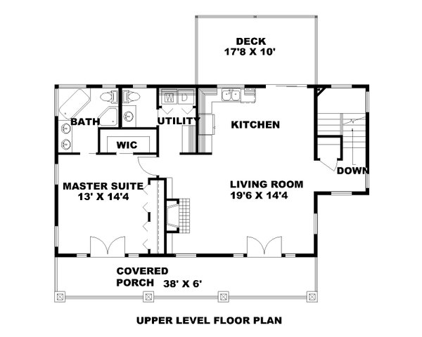 Architectural House Design - Southern Floor Plan - Upper Floor Plan #117-215