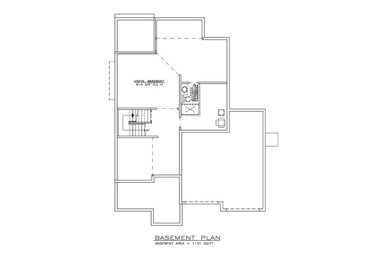 House Blueprint - Floor Plan - Lower Floor for Craftsman House Plan #1100-161 - 3 bed, 2.5 bath