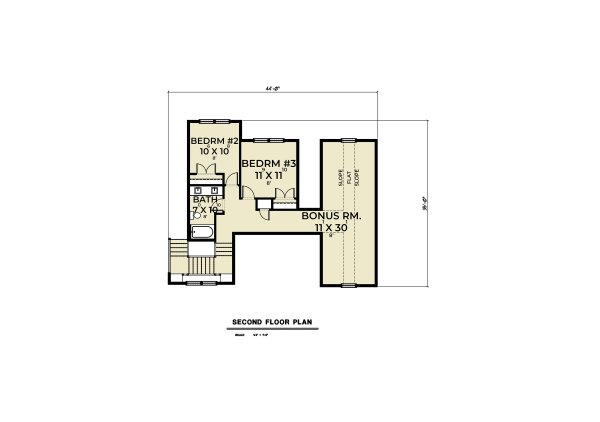 Farmhouse Floor Plan - Upper Floor Plan #1070-167
