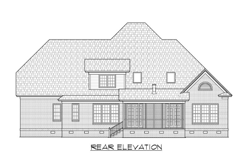 Dream House Plan - Exterior - Rear Elevation for Traditional House Plan #1054-71 - 4 bed, 3.5 bath